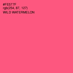 #FE577F - Wild Watermelon Color Image